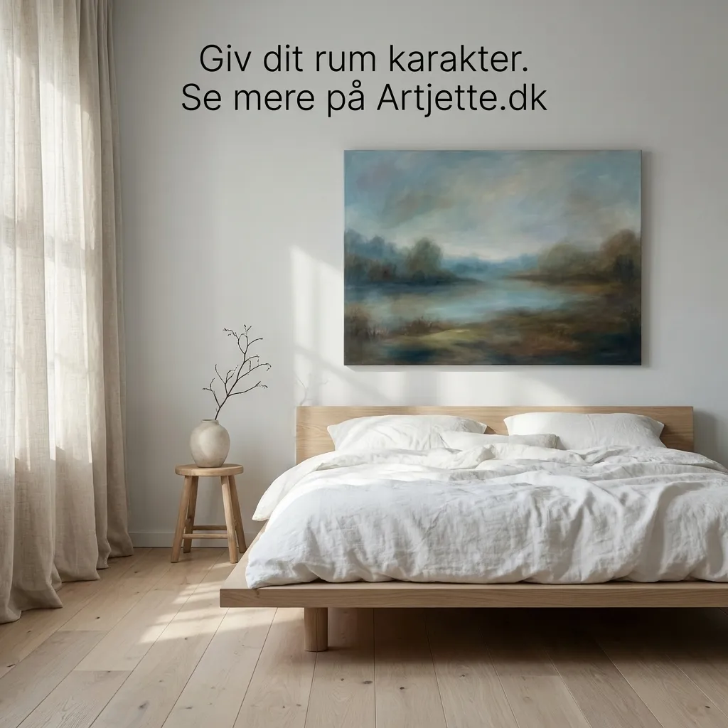 Artjette.dk: lærred på væg i soveværelse