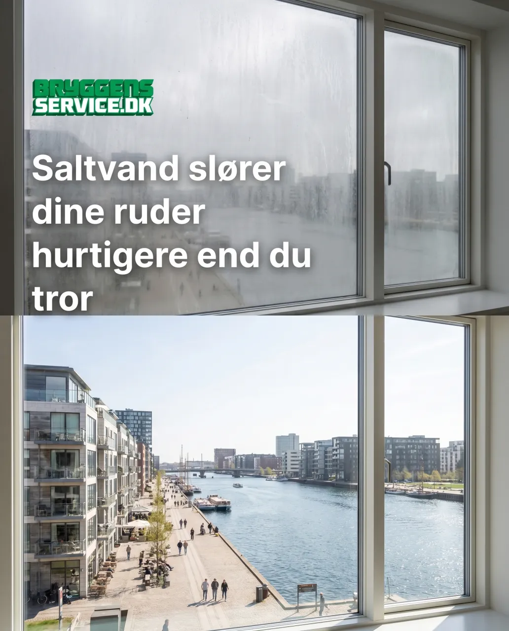 Bryggens: saltvand slører dine ruder hurtigere end du tror