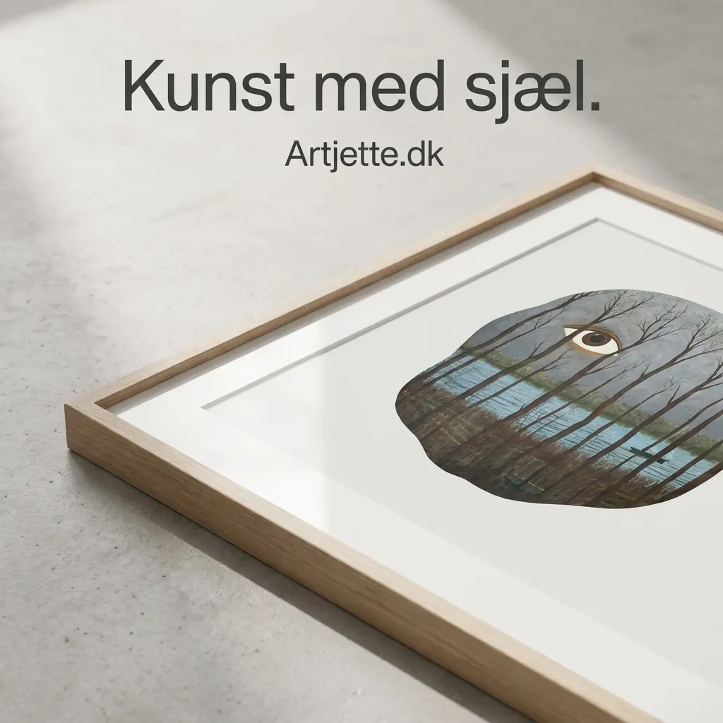 Artjette.dk: indrammet kunsttryk på gulv
