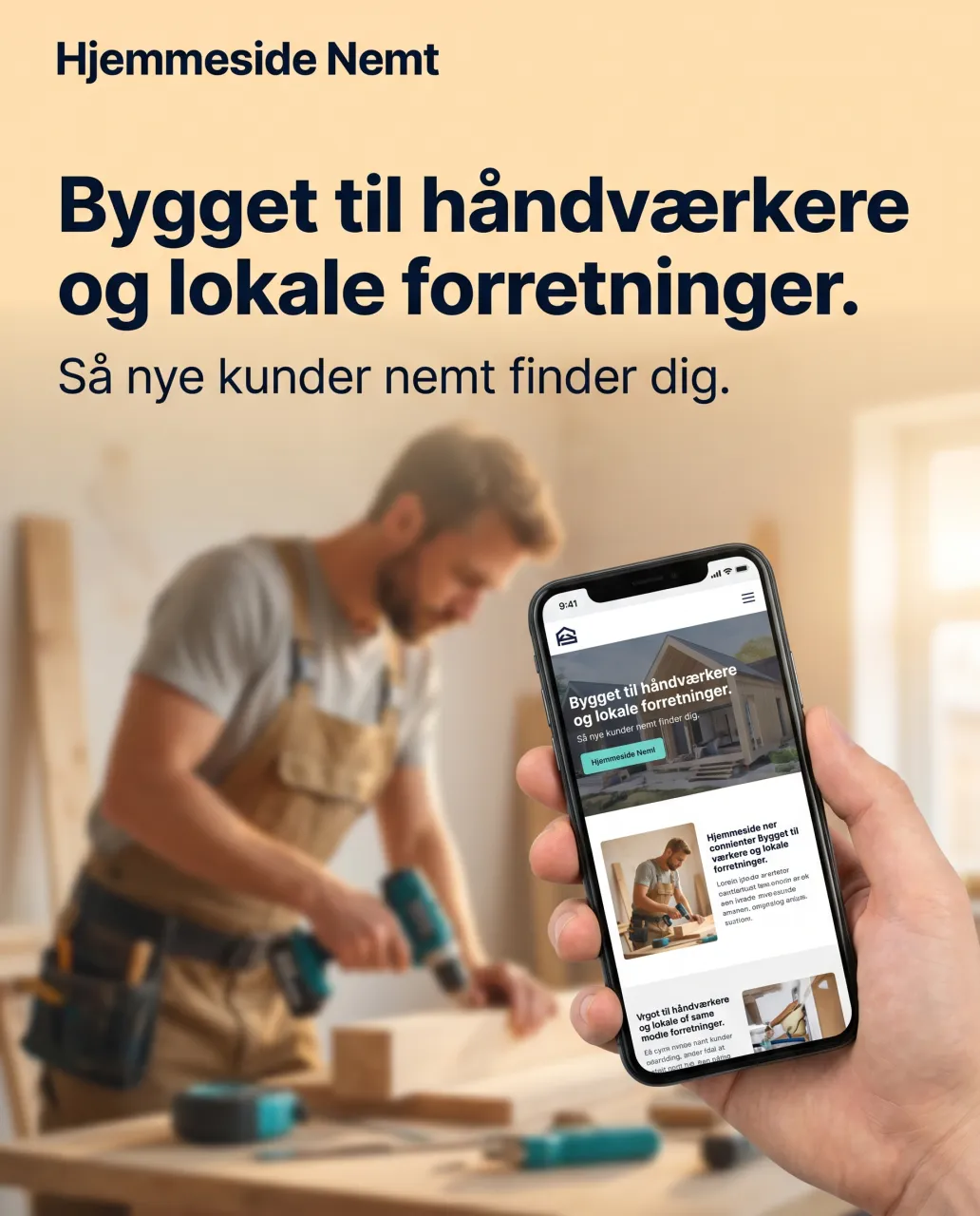 Hjemmeside Nemt: bygget til håndværkere og lokale forretninger